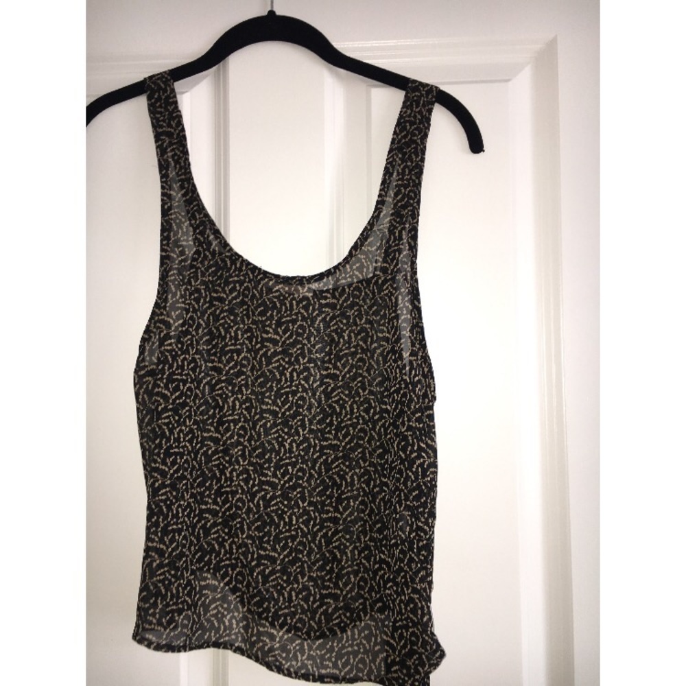 Semi sheer side tie tank